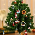 thumbnail image 3 of YSABOOX 30pcs Natural Wood Mini Christmas Tree Ornaments Set Handcrafted Festive Decor for Holiday Home Gift and DIY Crafts, 3 of 7