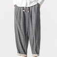 thumbnail image 5 of YUELONGHU Adult Men Casual Pants Mens Business Casual Pants Athletic Fit Men's Slim Straight Point Pants Summer Casual Pants Men's Breathable Pants, 5 of 6