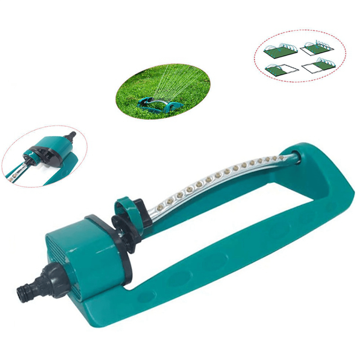 2X Garden Sprinklers Automatic Watering Grass Swing Nozzle Lawn Sprinkler Garden Lawn Forestry Irrigation Watering Tool