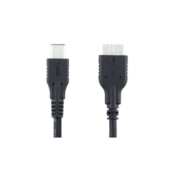 USB 3.1 Type C Reversible Design Hi-speed Micro USB 3.1 Type C Male to Standard Type MircoB USB 3.0 Male Data Cable for Tablet, Mobile Phone and Other Type-C Supported Devices(Black)