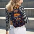 thumbnail image 6 of Rateoe Dreamy Jester Under Stars Pattern Canvas College Laptop Backpack,Travel Daypack,Durable Rucksack Travel Notebook Bag School Backpack Book Bag for Men Women-Small, 6 of 7