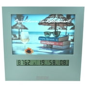 Large Display Retirement Countdown Clock With 4x6 Picture Frame, Countdown Retirement Clocks are Fun Gifts for Women