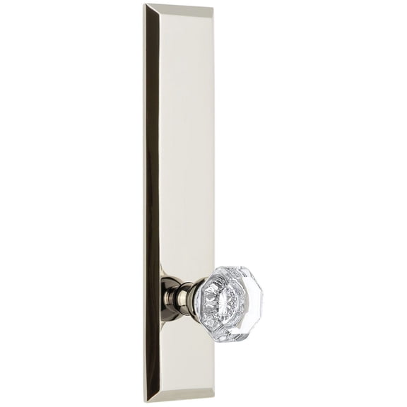 Grandeur Favchm_Tp_Psg_234 Fifth Avenue Solid Brass Rose Tall Plate Passage Door Knob Set