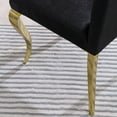 thumbnail image 6 of Furvclv Tufted Dining Room Chairs Set Of 2, Upholstered Accent Dinner Chairs With Stainless Steel Legs, Modern Velvet Armless Chairs With Stripe Backrest For Living Room ﻿, 6 of 9