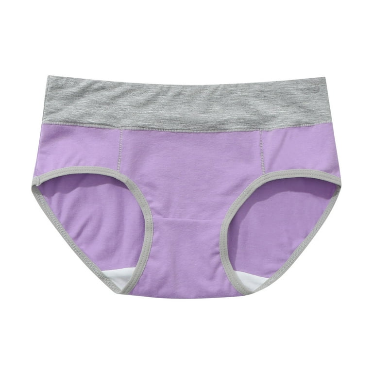 OVTICZA Underwear Seamless High Waisted Control Top Women's Cotton Underwear  Plus Size Cheeky Underwear Women Panties Pack of 5 Purple XL 
