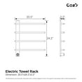 thumbnail image 7 of COZY  Heated Towel Warmer Rack for Bathroom with Timer & Adjustable Temperature EB04-BR-242003, 7 of 7