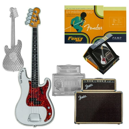 2023 Fender Dynamic Duo 2 Coin Silver Set (Precision Bass Guitar & Bassman Amp)