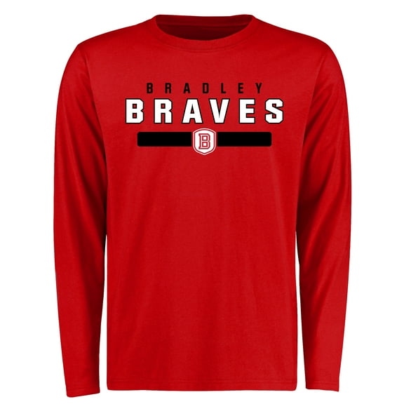 Men's Red Bradley Braves Team Strong Long Sleeve T-Shirt