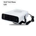 thumbnail image 2 of Calentador de coche, calentador eléctrico portátil para descongelar parabrisas, ventiladores de refrigeración con base giratoria de 360 ​​grados, 12 V, blanco, para coches pequeños, 2 of 5