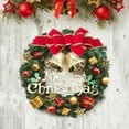 thumbnail image 3 of Corona Navideña De Simulación Feliz Navidad Decoración Para La Puerta Principal Corona De Pared Decoración Para Fiestas, 3 of 6