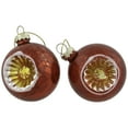 thumbnail image 6 of Northlight Retro Reflector 2-Finish Christmas Glass Ornaments - 3.5" - Gold and Red - 9ct, 6 of 7