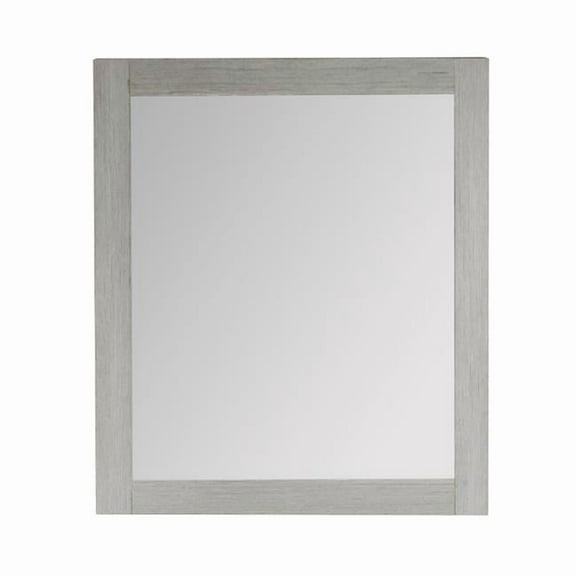 26 in. Rectangle Wood Frame Mirror in Gray Pine Finish