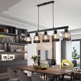 thumbnail image 3 of 5-Light Black Farmhouse Island Chandelier for Kitchen Dining Room, 3 of 5