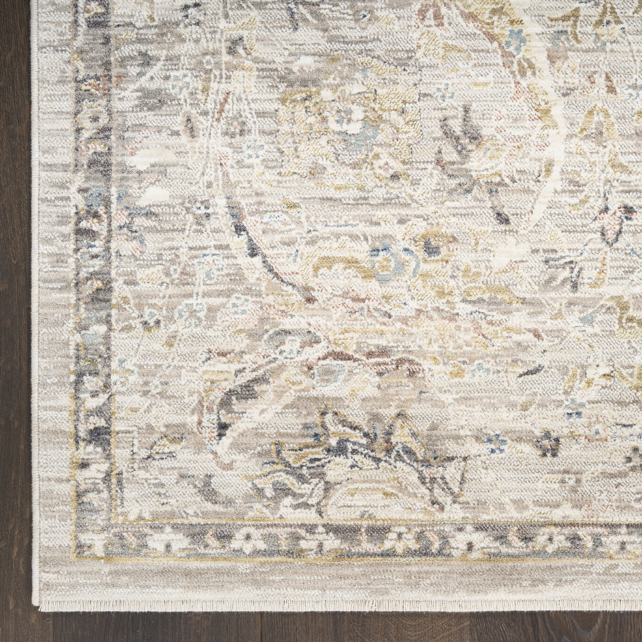 Nourison Heirloom Blend 9' x 11'10" Light Grey Vintage Indoor Rug