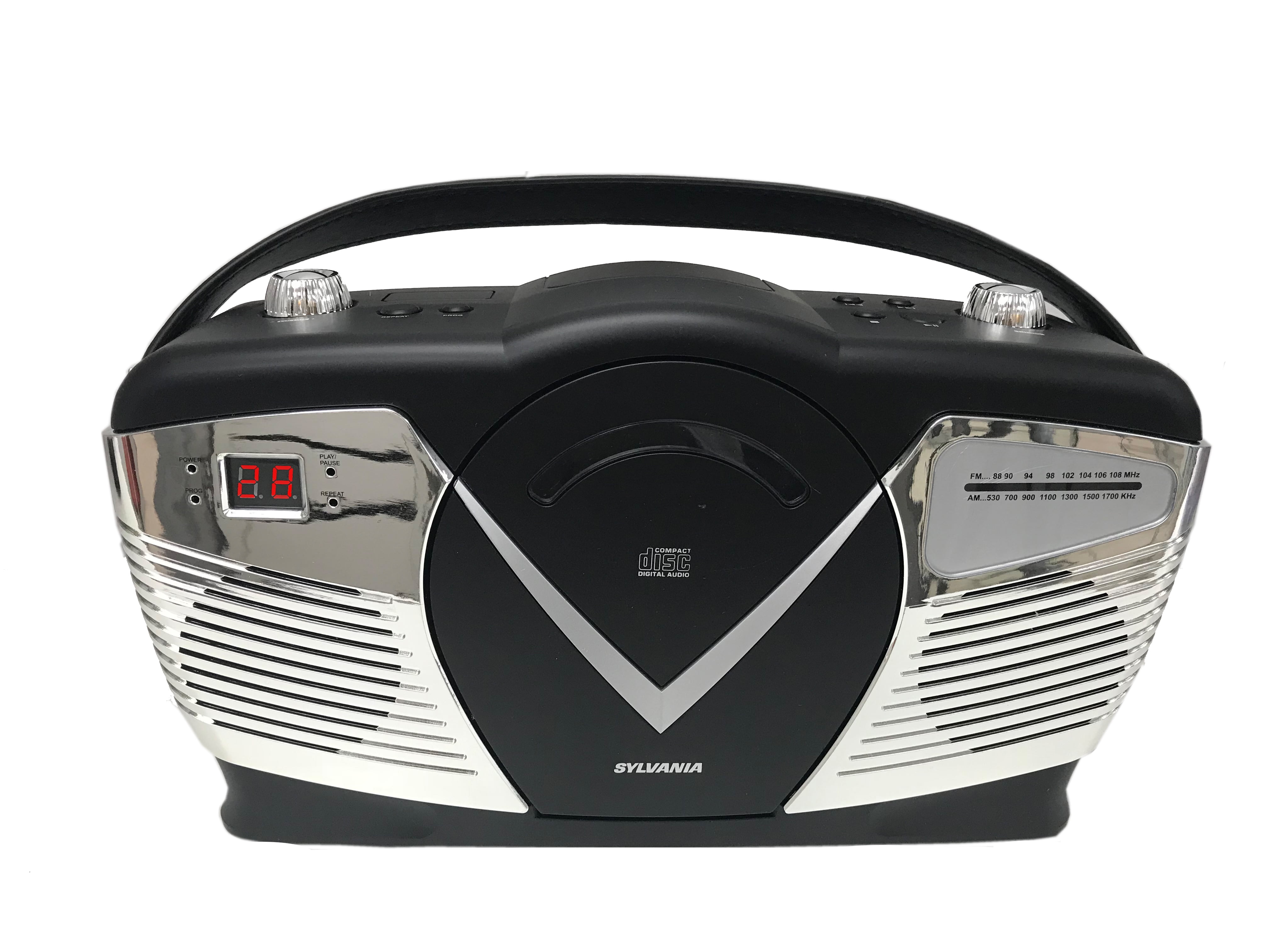 constant Kruis aan Mainstream Sylvania SRCD212 Retro-Style Portable CD Radio BoomBox, Black - Walmart.com