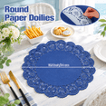 60 Pack 13.5 Inch Round Blue Paper Doilies Disposable Table Mats ...