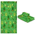 thumbnail image 7 of Coolnut St. Patrick Clover Towel Set of 3 with Bath Towel, Hand Towel and Wash Cloth, Soft, Quick Drying and Comfortable Towels for Bathroom Kitchen Home Travel Hotel Gym Washcloth Gift, 7 of 7