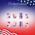 thumbnail image 5 of 4th Of July Independence Day French Tip Press-On Nails, Almond,Red White Blue, Medium, 24 Count,G, 5 of 9