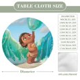 thumbnail image 2 of Moana, princesa-theme Fitted Round Tablecloths Elastic Edged Table Covers Waterproof Table Cloth for Kitchen Holiday Party Tables Decor 150cm, 2 of 6