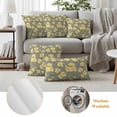 thumbnail image 6 of Spring Summer Pillow Covers 2 Pack Classic Yellow Rose Flower Pillowcase Waterproof Outdoor Throw Pillow Cover for Patio Garden Square Cushion 24”x24”, 6 of 9