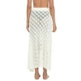 thumbnail image 6 of HDE Women's Crochet Cotton Knit Maxi Skirt Beach Swim Cover Up White S, 6 of 6