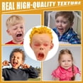 thumbnail image 4 of Máscara de Halloween TBKOMH espeluznante con cabello demonio de terror con costuras espeluznantes de látex natural para cosplay Fiesta temática, 4 of 9