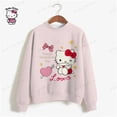 thumbnail image 3 of Sudadera informal con estampado de HELLO KITTY para mujer, sudaderas holgadas de manga larga con dibujos animados a la moda, ropa de calle Y2k, jerséis de otoño 2024 para mujer, 3 of 5
