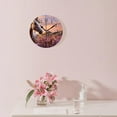 thumbnail image 3 of ATEDEANEI 12" Wall Clock Battery Operated Silent Non Ticking Horse With Long Mane In Lupine Flowers At Sunset Colorful, 3 of 5
