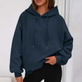 thumbnail image 5 of Atogsazn Women's Oversized Hoodies Casual Long Sleeve Pullover Sweatshirt with Drawstring Loose Fit Tops Trendy Navy M Fashion, 5 of 7