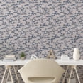 thumbnail image 2 of Ambesonne Asian Peel & Stick Wallpaper for Home, Sketchy Leaves Foliage Art, 13"x36", Pale Eggshell Night Blue, 2 of 5