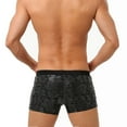 thumbnail image 4 of UngA Swimsuit for Men Colorblock Low Rise Underwear Padded Bikin with Drawstring Men’S Swim Trunks(Black,XXL), 4 of 5
