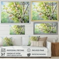 thumbnail image 5 of Designart "Spring Blooms Green American Basswood Tree I" Extra Large Landscapes Framed Wall Art - Country Green Tree Entryway Framed Wall Art Print, 5 of 7