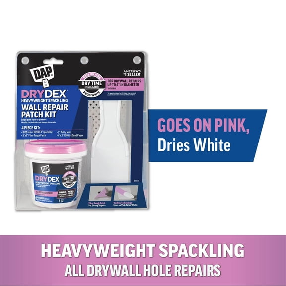 DAP DryDex 8 oz Pink/White Dry Time Indicator Spackling Plaster Patch Kit