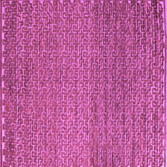 Ahgly Company Indoor Square Abstract Purple Modern Area Rugs, 3' Square