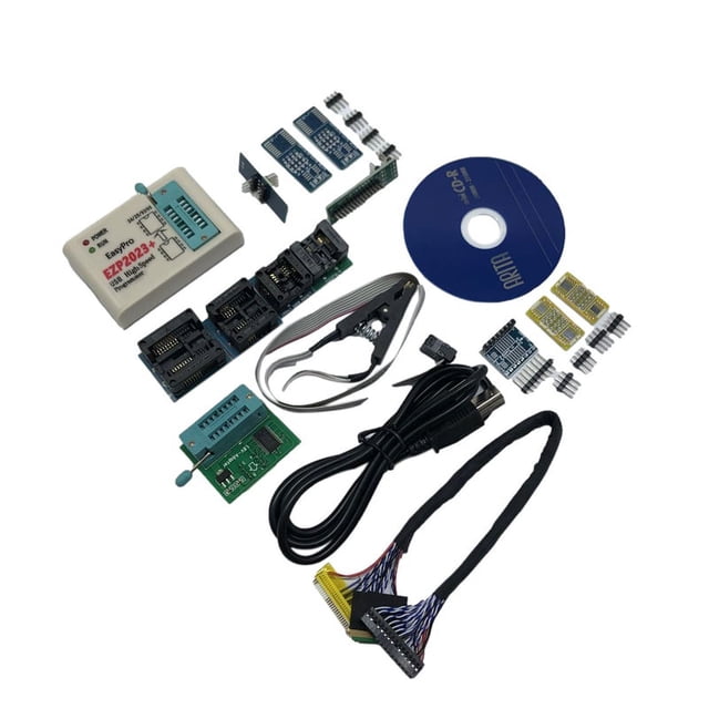 EZP2023 USB SPI Programador con Soporte para 12 Adaptadores 24 25 93 95 Compilador EEPROM Flash Bios Velocidad de ProgramacióN MáS Alta
