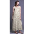 thumbnail image 4 of Bimba Robe de Nuit en Rayonne Imprimée pour Femmes, Sans Manches, Tenue de Nuit, Robe Maxi - TG, 4 of 5