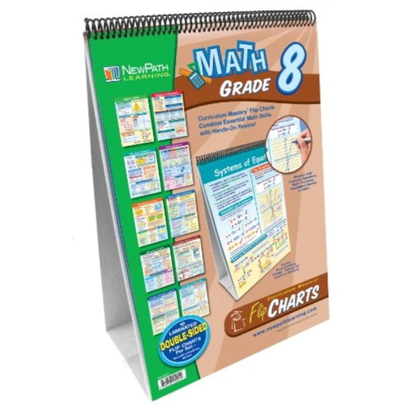 NewPath Learning Math Curriculum Mastery Flip Chart Set, Grade 8-10