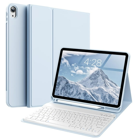 Funda con Teclado KVTVOU para iPad 11.ª/10.ª Generación 11" Azul