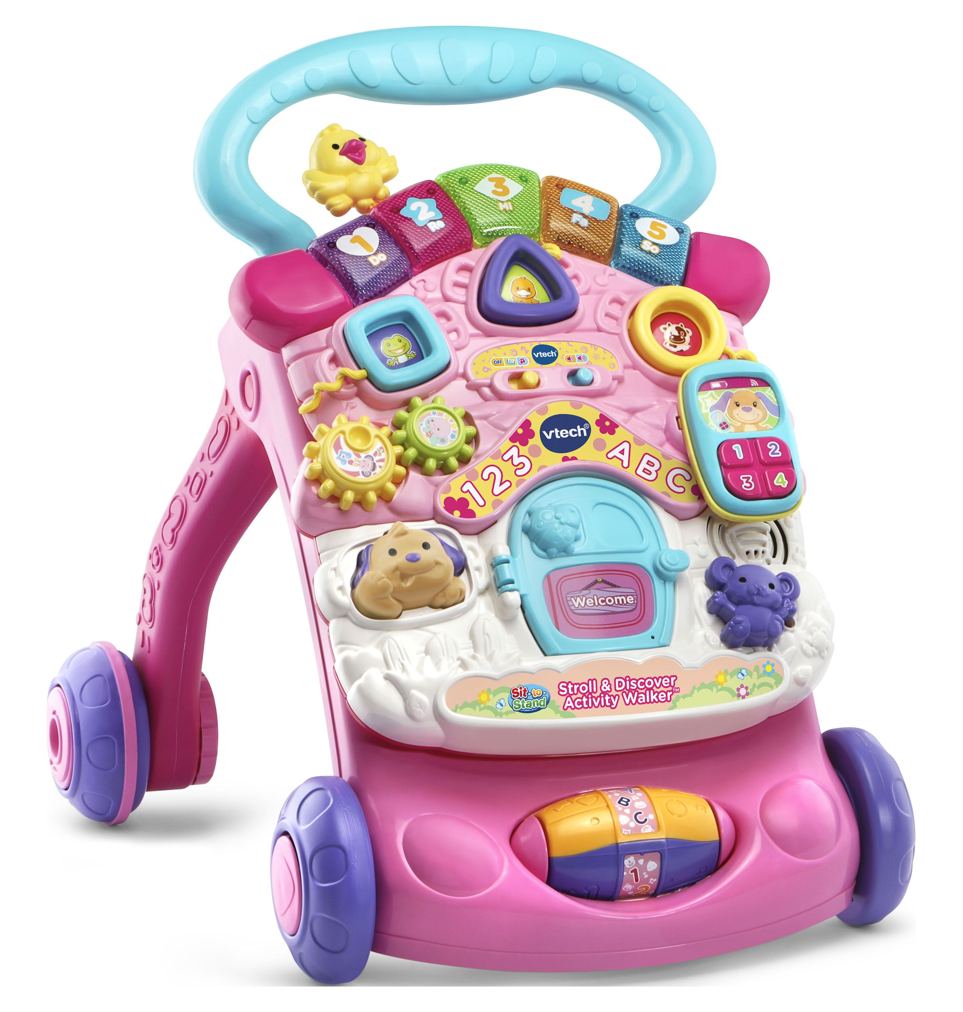VTech® Stroll & Discover Activity Walker™ 2 -in-1 Pink Toddler Toy 9–36 months - image 3 of 5