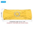 thumbnail image 2 of Uxcell 14"x5" Stretch Chair Sashes Bows Chair Bands Sashes with Buckle Slider Yellow 10 Pack, 2 of 5