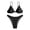 Black*, variant on RUTAYY Women's Bikini Sets Solid Color Swimwear High Waist Tankini with Bottom Summer Swim Suit 2 Piece Beach Sport Swimsuit