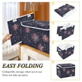 thumbnail image 2 of Yayeee Collapsible Cube Storage Bin with Lid Fabric Closet Decorative Basket with Handles, Red and White Fireworks Pattern, 2 of 7