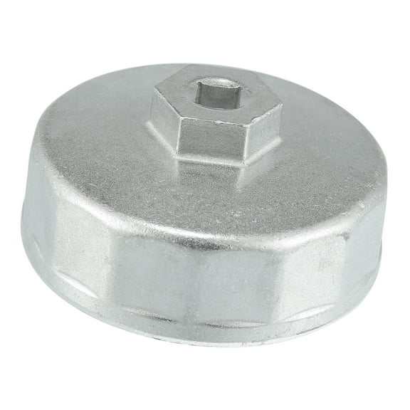 74mm 14 Flutes Car Oil Filter Socket Wrench Housing Cap Socket Remover Tools for Benz for Audi for VW Silver Tone