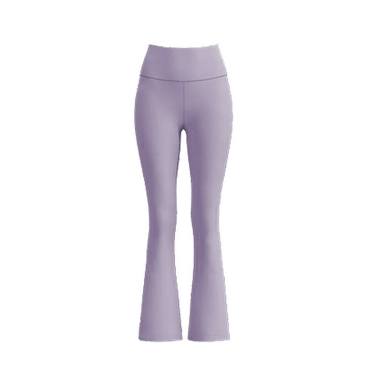 Entyinea Girls Winter Leggings High Waisted Bootcut Yoga Pants Kids Dance  Bell Bottoms Leggings Purple 10Y