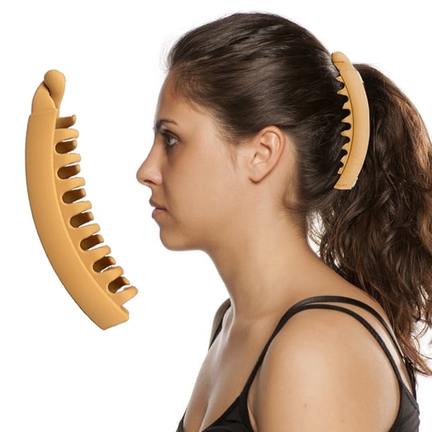 Pinzas De Plátano Grandes, Pinza De Pelo De Plátano De Colores De Resina, Pinza Antideslizante Para Coleta, Pinza Para Cabello Grueso Y Rizado Para Mujeres Y Niñas Serendint CE008581-06