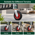 6 Inch Heavy Duty Gate Wheel 360° Swivel Spring Loaded 600lb Capacity ...