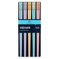 thumbnail image 1 of Alloy Chopsticks Set with Matching Spoons, Anti-Bacteria Proof Design for Healthy Dining, Dishwasher Safe Reusable Utensils, One-Person-One-Set Color Coding, Five-Color Amber - 5 Pairs of Chopsticks, 1 of 9