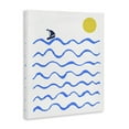 thumbnail image 4 of Stupell Industries Blue Waves & Sailboat Doodle Nautical & Beach Painting Wrapped Canvas Art Print Wall Art, 24 x 30, 4 of 8