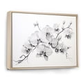 thumbnail image 2 of Designart "Tranquil Black And White Orchid II" Orchids Floater Framed Canvas Art Print, 2 of 5