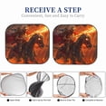 thumbnail image 6 of Windshield Sun Shade, Halloween Flame Skeleton Knight Foldable Car Sun Shade Windshield for Front, 2 Pieces, 6 of 7